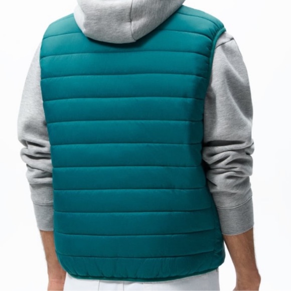 Zara men lightweight puffer vest Duck Blue NWT - Picture 4 of 4